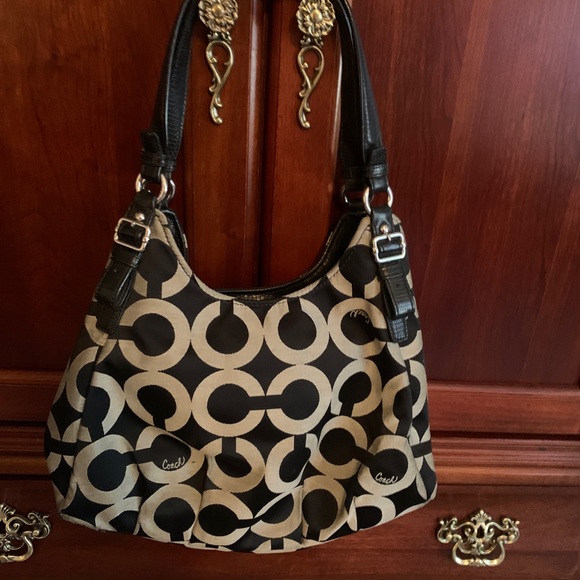 Silver COACH Shoulder Purse/ Handbag-Vintage - Picture 2 of 6